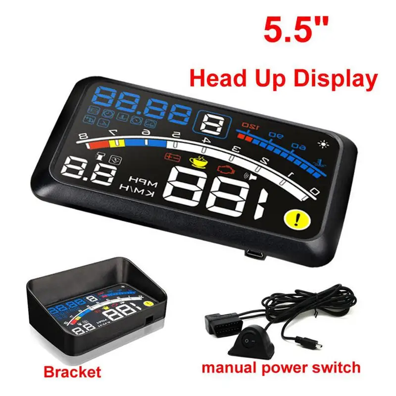 Новый оригинальный 5 дюймов ASH 4E автомобильный OBD2 II EUOBD HUD Дисплей с кронштейном