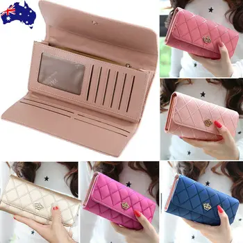 

High Quality Women Lady Leather Clutch Wallet Long PU Card Holder Purse Handbag