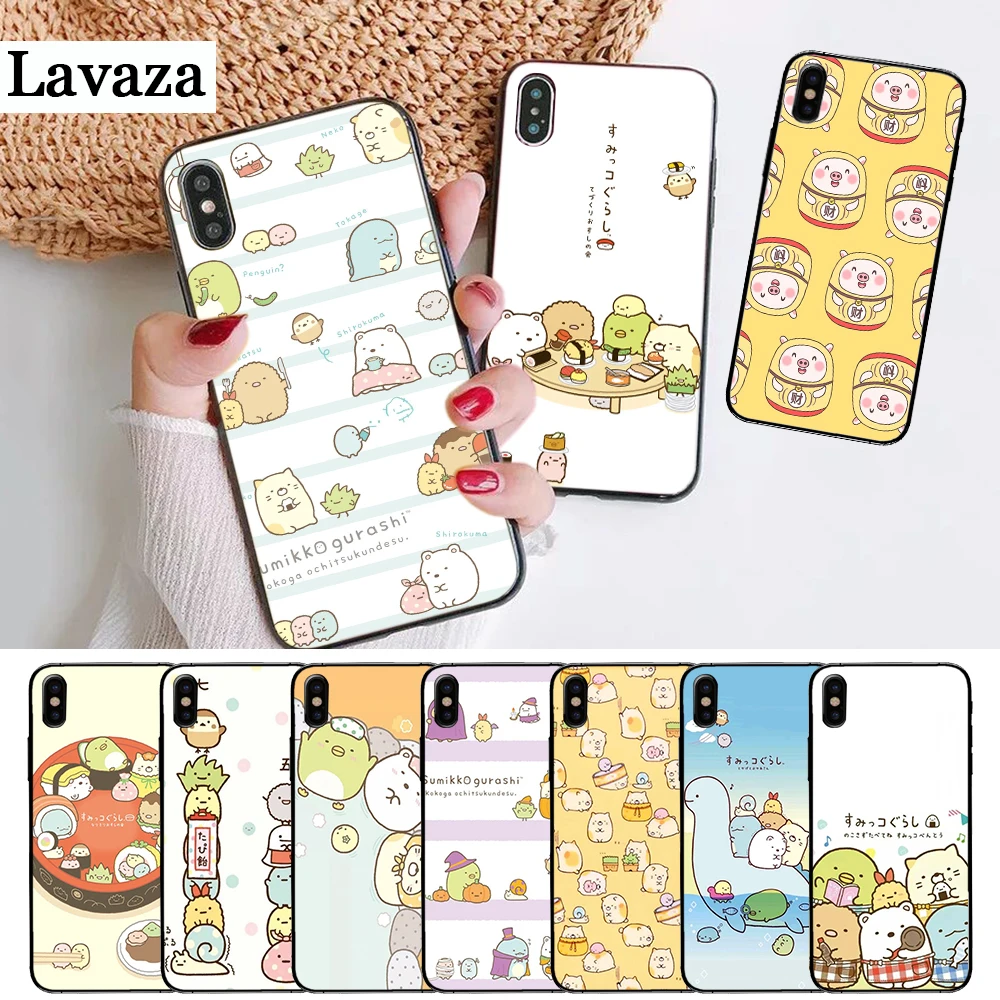 

Lavaza sumikko gurashi Rilakkuma cute Silicone Case for iPhone 5 5S 6 6S Plus 7 8 X XS Max XR