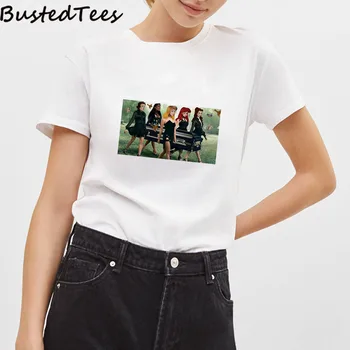 

BUSTED 2019 Women Summer Princess Fashion 100% Cotton O-Neck T-Shirt Comfortable Print Casual White Short Sleeve Tops Harajuku