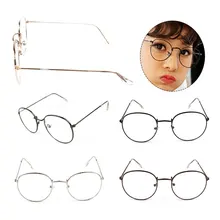 Винтажные мужские и женские очки, металлическая оправа, круглые прозрачные Линзы для очков, оптические очки, оправа для мужчин