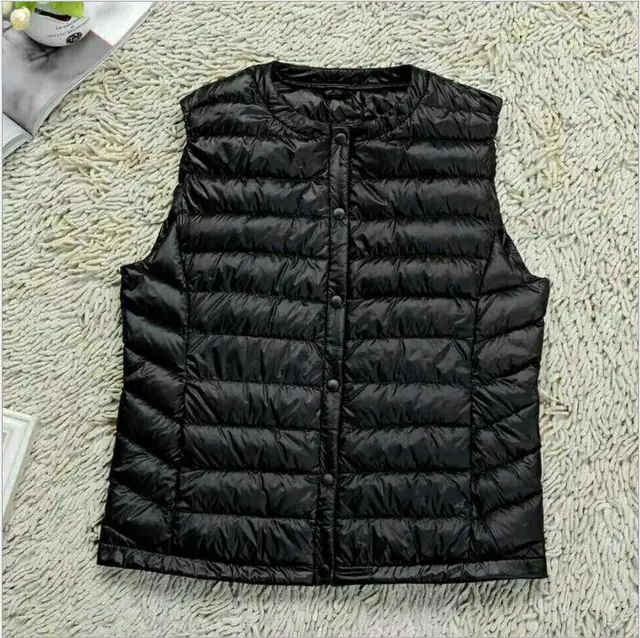 2017 new brand collarless women down jacket vest plus size quality