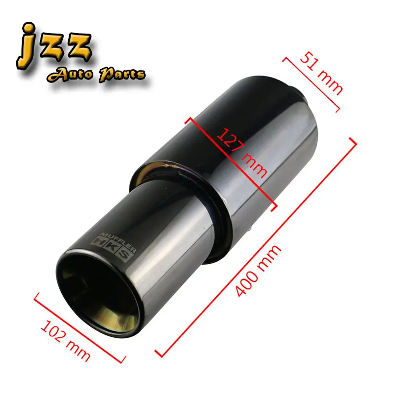 Buy JZZ universal car muffler tip 51mm in black blue