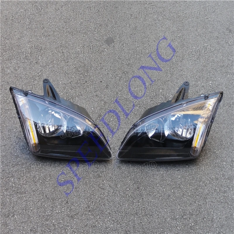 1 пара черных головных фар фары LH + RH для Ford Focus 2005-2007 | Автомобили и мотоциклы