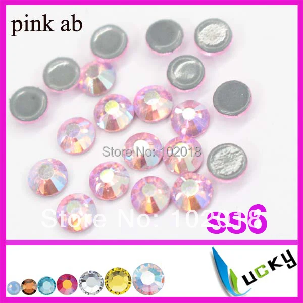 

2038 quality! Hot sale highest quality HOT FIX DMC rhinestones 1440pcs ss6/2mm Pink AB Strass crystal Beads for Sewing
