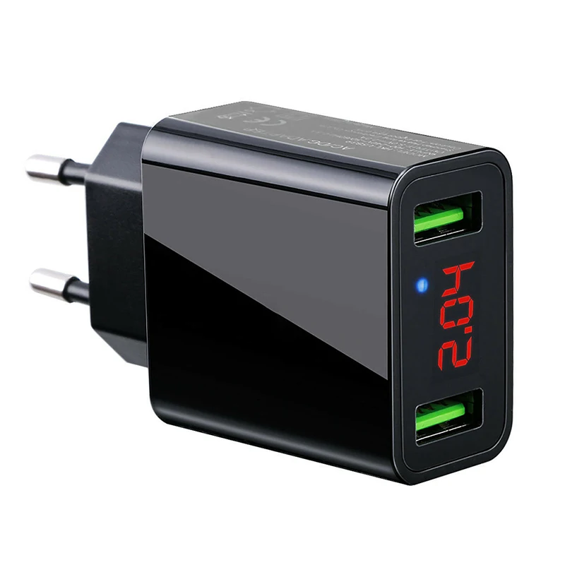 2 портовый USB зарядное устройство для телефона светодиодный дисплей настенный