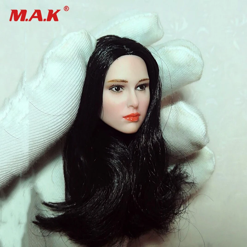 

1/6 Headplay Figure Head Model 1:6 Scale Natalie Portman Black Hair Head Model Collection Doll Toys Gift