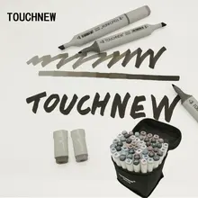 Touchnew Art Marker Double-Ended Alcohol Based Ink Neutral Gray Color Sketch Gray Tones