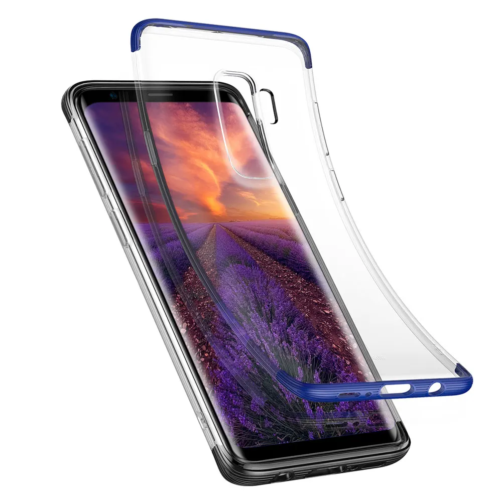 Baseus защитный чехол ТПУ прозрачный Анти скольжение оболочка для samsung Galaxy S9