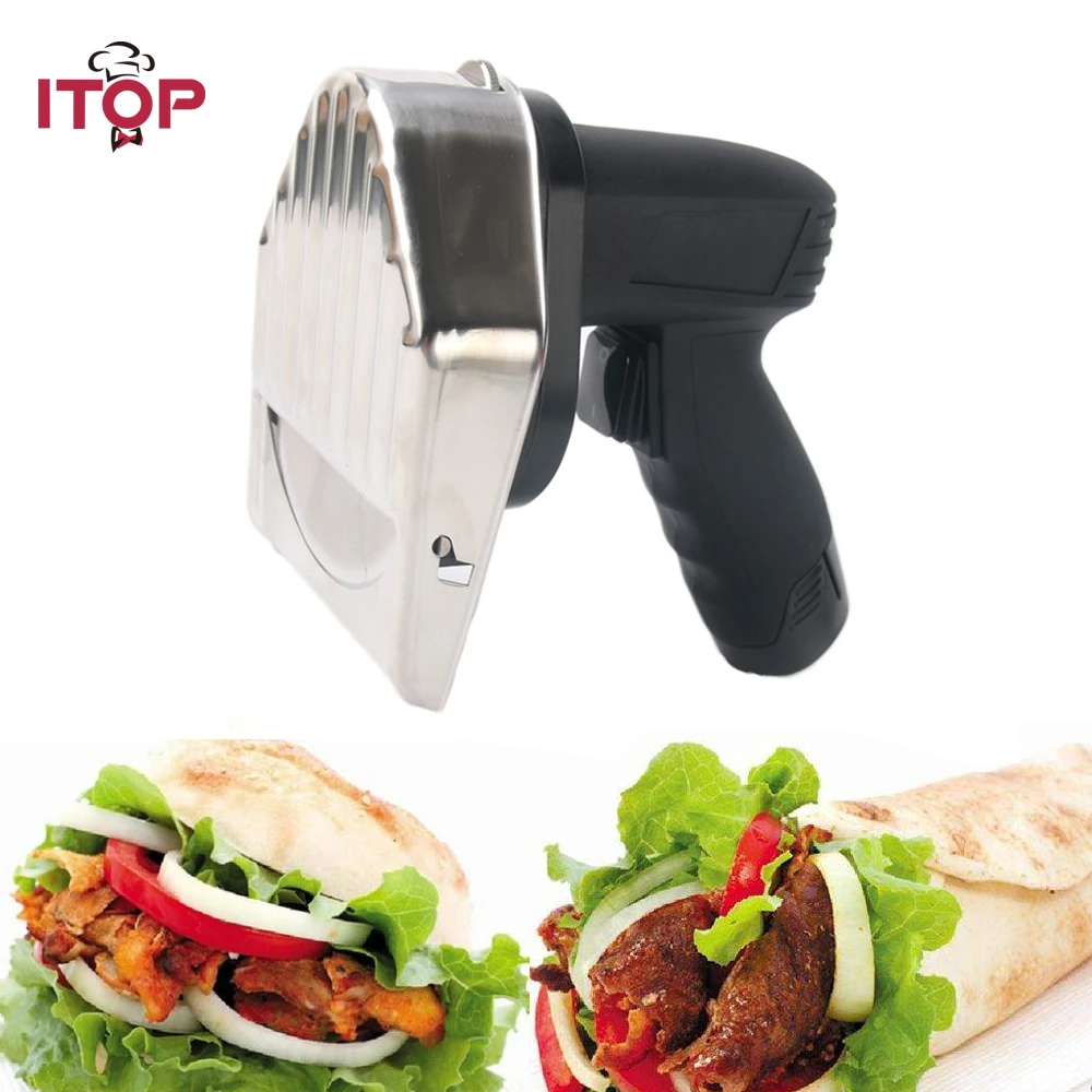 ITOP Электрический гироскутер нож для Донер-кебаба мясорубка для шаурмы машина перезаряжаемый кухонный нож для кебаба инструменты
