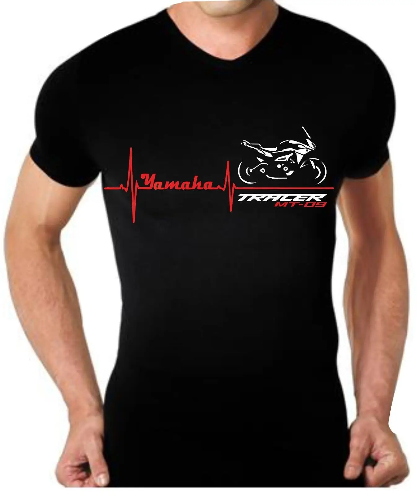 

Free Shipping Summer Fashion T-shirt Motorcycle MT-09 TRACER Battito Cuore T SHIRT MT09 Summer Men Clothing