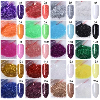 

10g Nail Glitter Powder Shimmer Shining Nail Art Pigment Dust Purple Green Nail Decoration Holo Nail Tips