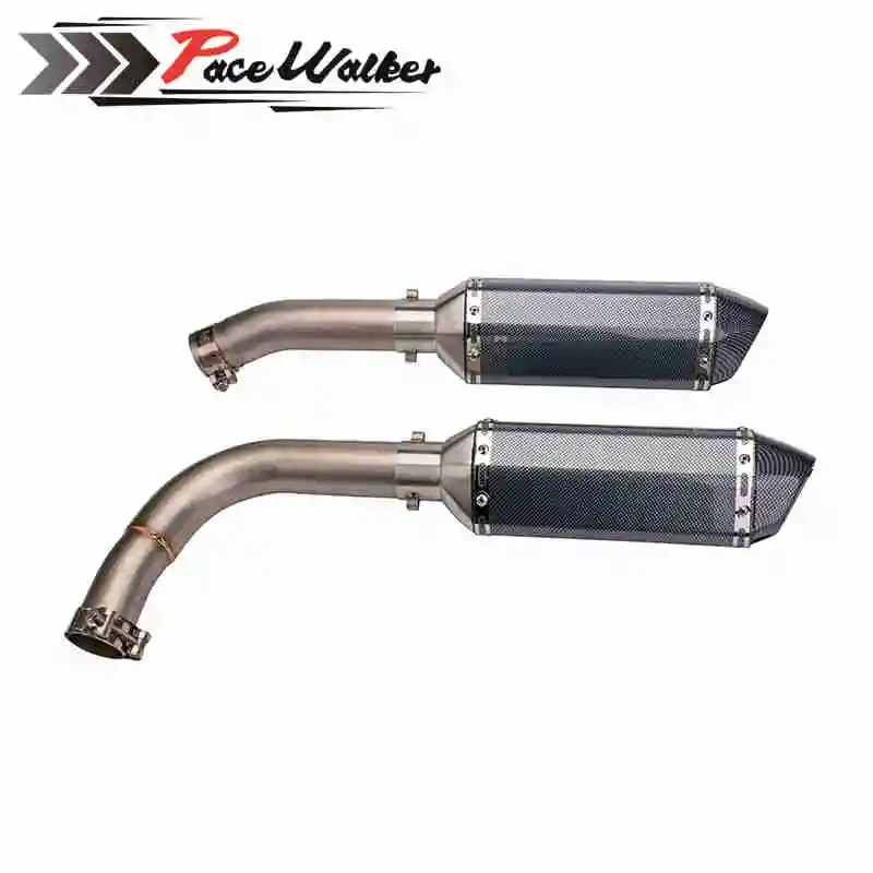 Motorcycle Stainless Middle Exhaust Pipe Muffler For YAMAHA YZF R1 YZF-R1 2009 2010 2011 2012 2013 2014+51mm Exhaust Muffle GY6