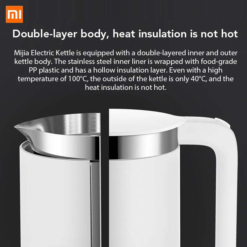 Оригинальный электрический чайник Xiaomi Mi емкостью 1 5 л контроль температуры воды