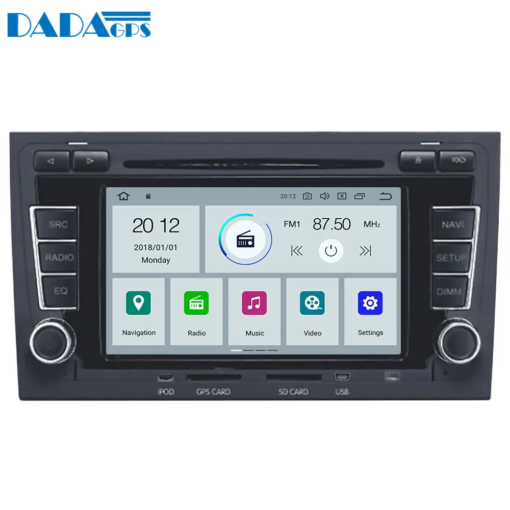 Top Android 9.0 4+64GB px5 Built-in DSP Car multimedia DVD Player GPS Radio For Audi A4 S4 RS4 2003-2012 GPS Navigation stereo Video 7