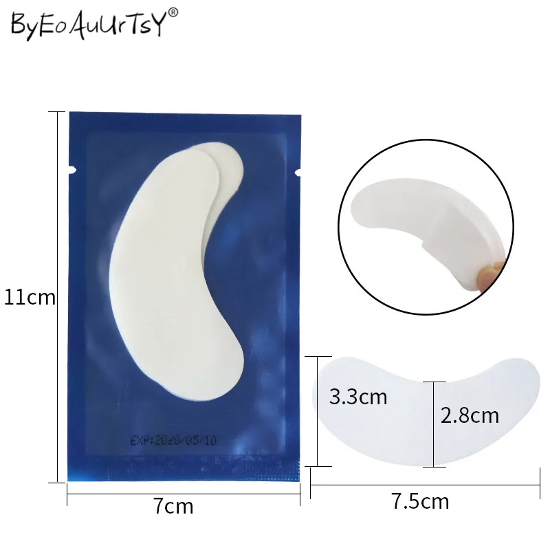 50 Pairslot Eye Pads Eyelash Extension Paper Patches Lint-free Eye Tips Sticker Wraps Make Up Tools Eyelash Tweezers Helper (5)