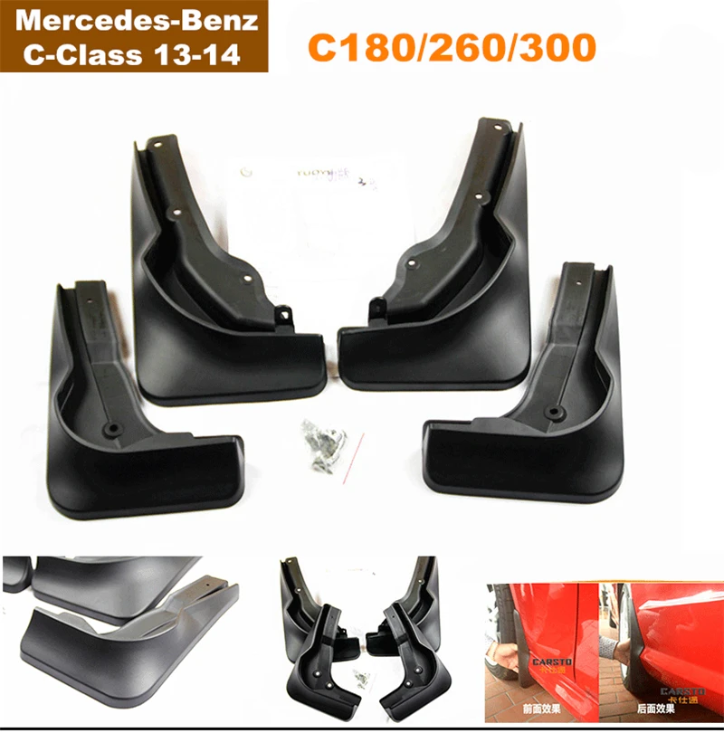 4 Pcs Black Mud Flaps Splash Guards Mudguard Mudflaps Fenders For