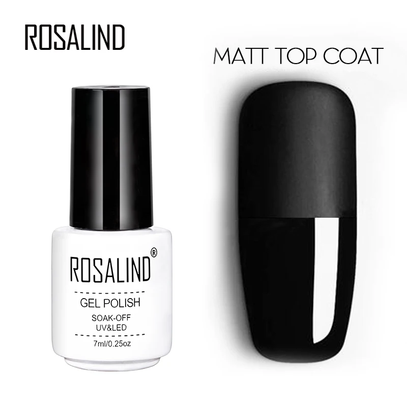 ROSALIND-7ML-Matt-Top-Coat-Gel-Nail-Polish-Matt-Top-Gel-Nail-Art-Base-Coat-UV