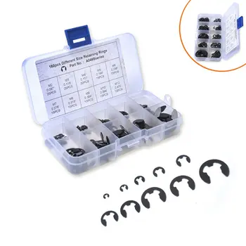 

Carbon Spring Steel E-clip Snap Ring Circlip Retaining Ring Kit 160pcs Auto Replacement Parts