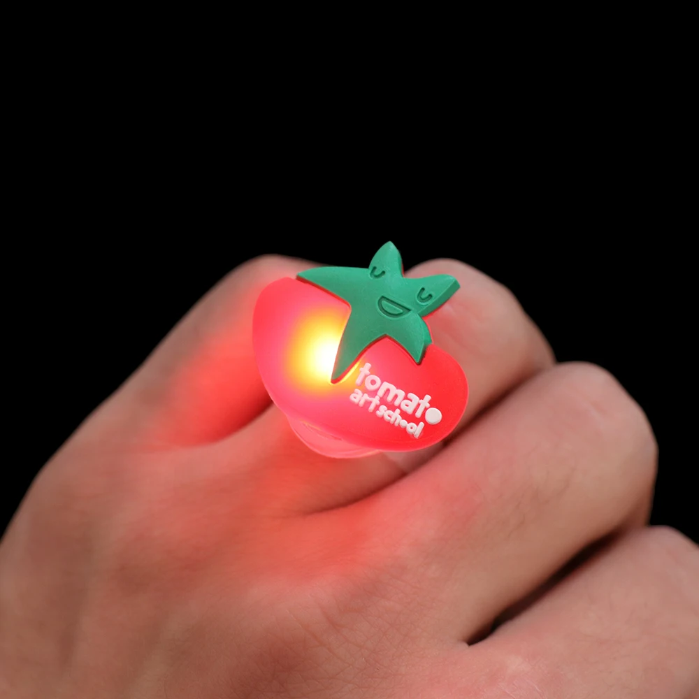 

New 5/10pcs Cartoon Luminous Rings Flash LED Lights Glow In The Dark Toys For Childs Kids Playing In Night Children's Toys Gifts