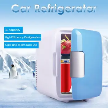 

Dual Use 4L Car Auto Home Refrigerator Mini Freezer Cooling Heating Box Fridge Widely Used For Long Distance Travel Lightweight