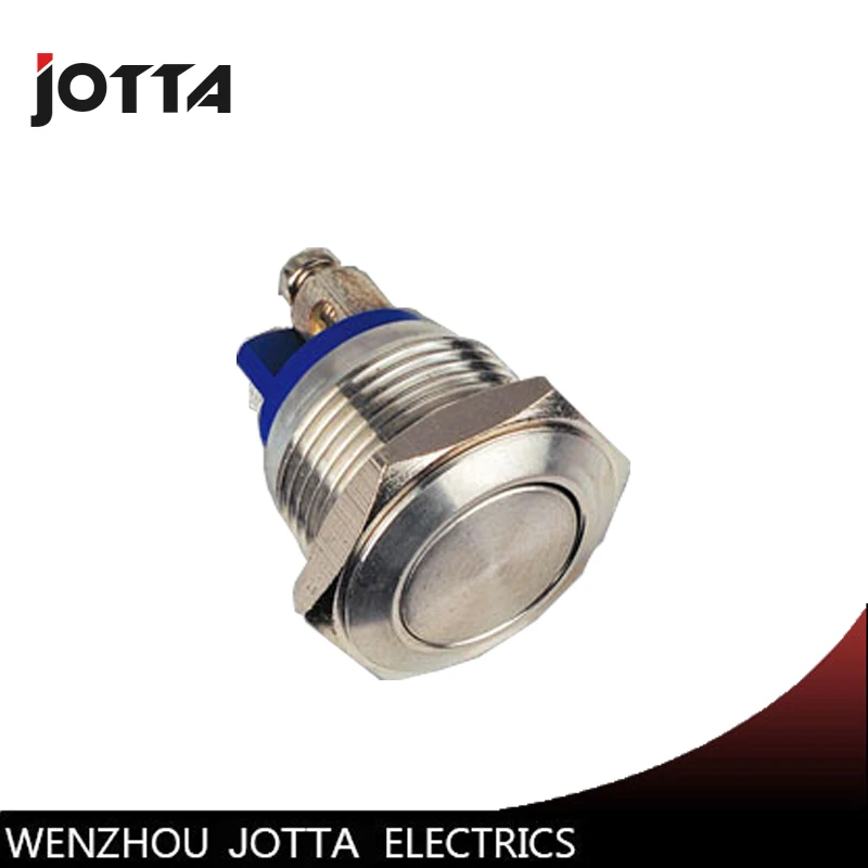 

16mm LED light stainless steel push button switch with Flat round