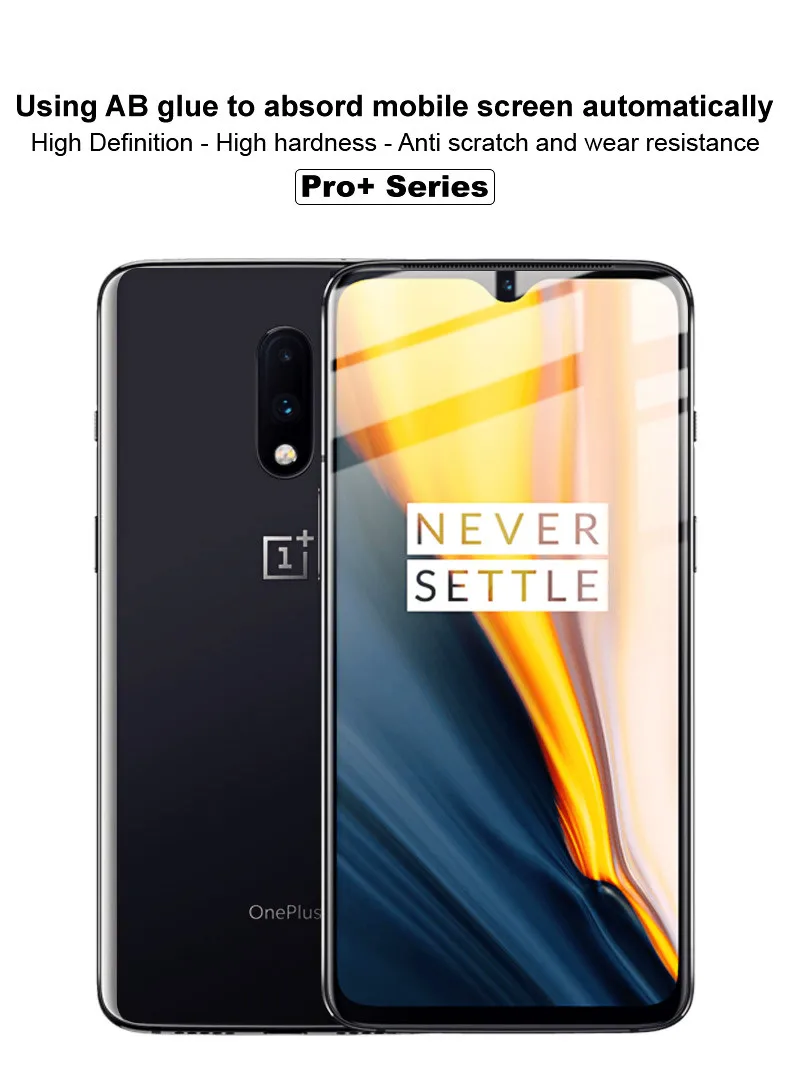 Imak полный экран AB Клей Pro+ версия закаленного стекла для Oneplus 7 6 T Защитная пленка для экрана для One Plus 5 T 6 T 7