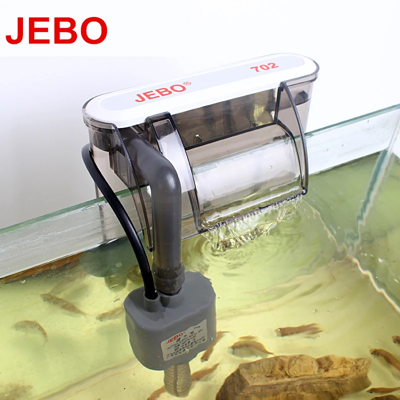

JEBO 3W Waterfall Aquarium Filter pump Tank External Filter Wall-mountable Aquarium Surface Skimmer Increase Oxygen 702