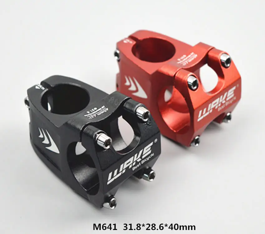 

WAKE 31.8*28.6*40mm Short Handlebar Stem Mountain Bike Cycling MTB Road Bicycle Handlebar Stems Aluminium Alloy 4 Color