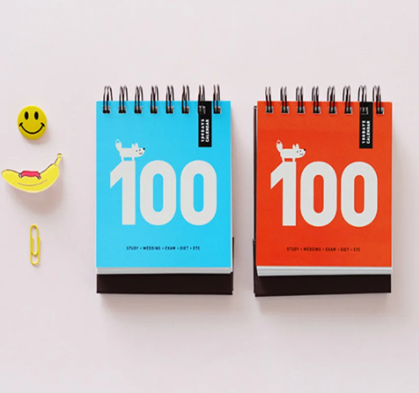 2018 Newly 100 Day Countdown Desk Calendar Test Reminder Important Items Cunt Backwards Desktop