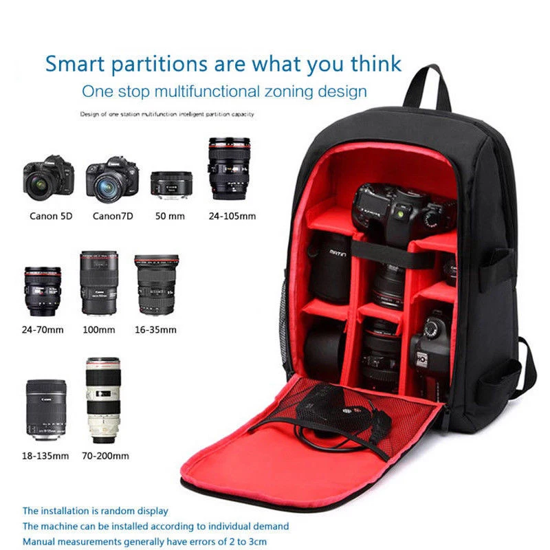 

Multi-functional Camera Backpack Video Digital DSLR Bag Waterproof Outdoor Camera Photo Bag Case for Nikon/ for Canon/DSLR