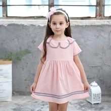 Summer Dress 2019 Baby Girl Preppy Style Dresses Kids Birthday Party Dress Costume Children Girls Cotton Solid Gift Clothing Summer Dress 2019 Baby Girl Preppy Style Dresses Kids Birthday Party Dress Costume Children Girls Cotton Solid Gift Clothing
