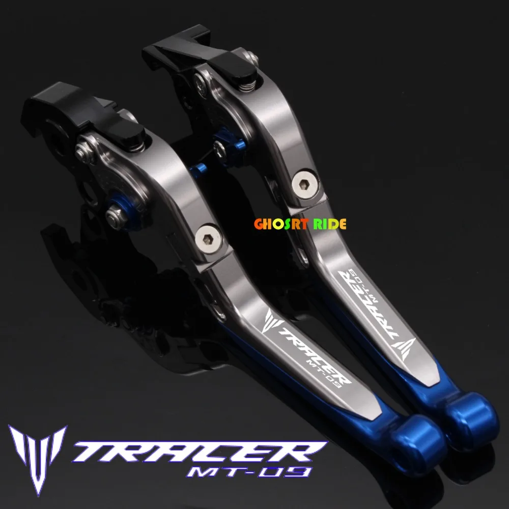 

Laser Logo(MT-09) Blue+Titanium CNC Adjustable Folding Motorcycle Brake Clutch Levers For Yamaha FJ-09/MT-09 Tracer 2015 2016