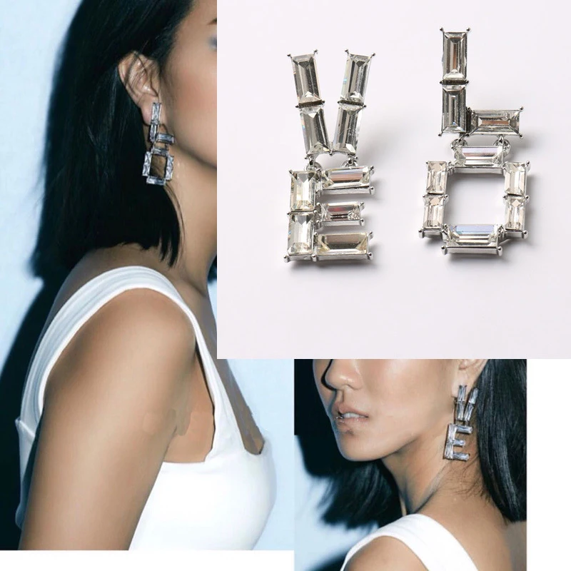Earrings for women crystal stone drop earrings boho earrings statement women earrings oorbellen