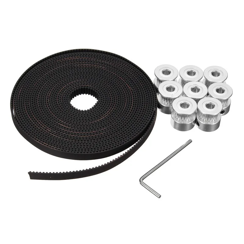 8 x GT2 20T Timing Pulleys 5M GT2 Timing Belt for 3D Printer CNC For Reprap