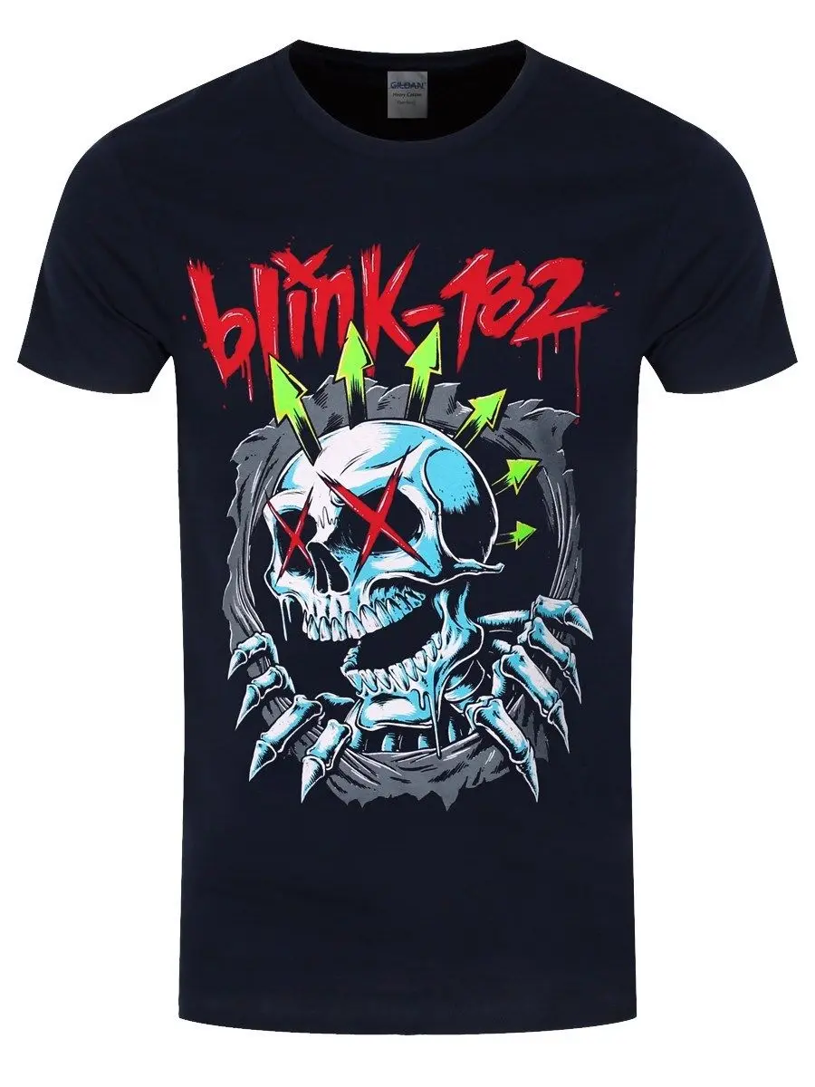 

Blink-182 T-Shirt Blink 182 Ripper Homme Bleu Hip Hop Clothing Cotton Short Sleeve T Shirt Men Casual Short Sleeve T Shirts