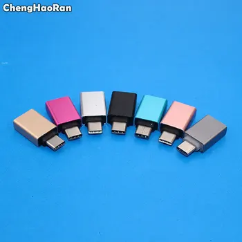 

ChengHaoRan Metal USB 3.0 Female to Type-C Male Converter USB to Type C Data Sync Adapter OTG Connector for Macbook