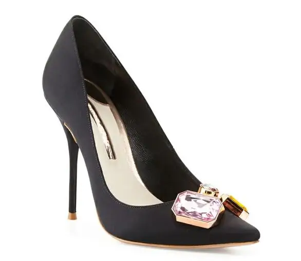 Carollabelly бренд женские вечерние туфли женские туфли на высоком каблуке 10 см Свадебная обувь на каблуках красная роза Для женщин Туфли-лодочки Брендовая обувь для вечеринок для Для женщин - Цвет: black