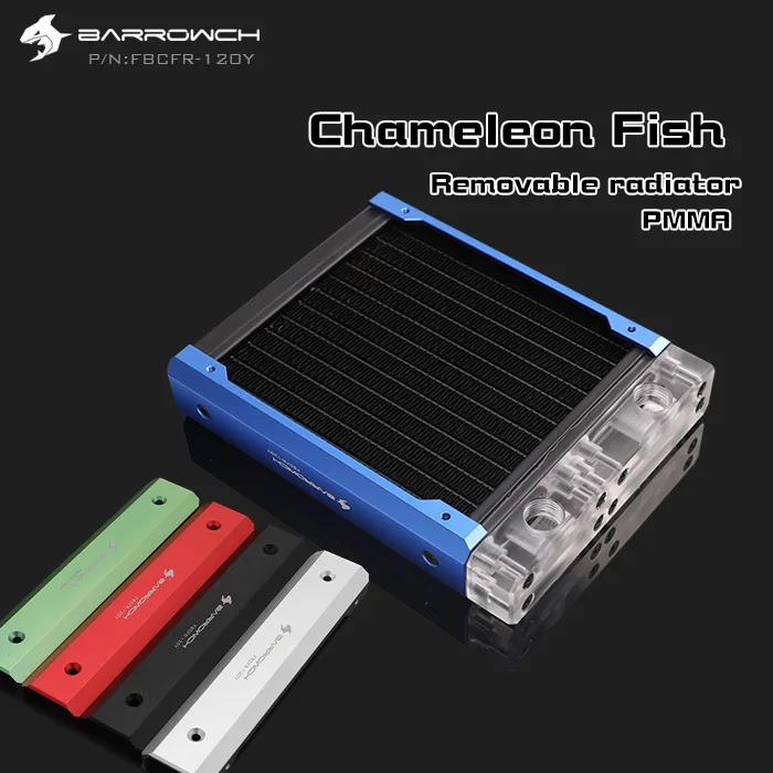 

Barrowch FBCFR-120, Chameleon Fish Modular 120mm Radiators, Acrylic/POM Removable Radiators, Suitable For 120mm Fans