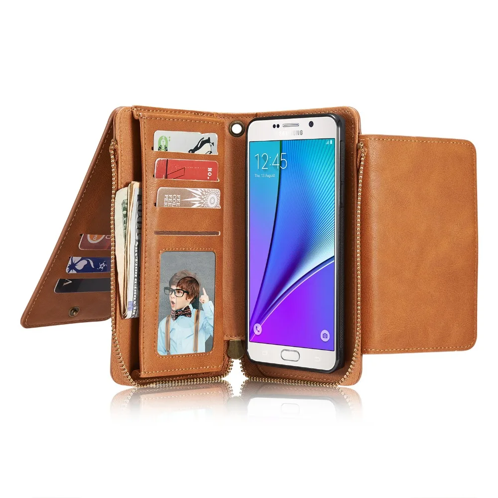 Для Samaung Galaxy Note 5 чехол Роскошный кожаный для Note5 с флип бумажник карты Держатель |
