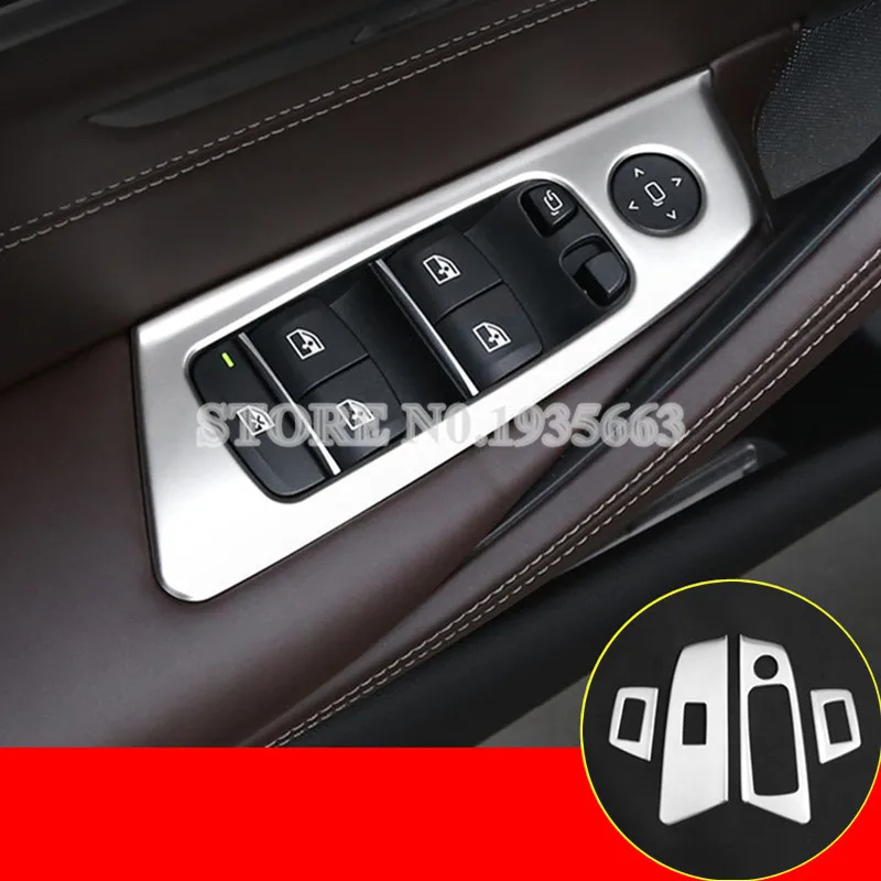 

For BMW 5 Series G30 G31 Stainless Door Window Switch Button Cover 2017-2018 4pcs