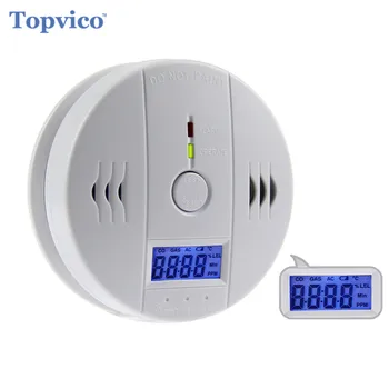 

Topvico Wireless CO Carbon Monoxide Gas Detector Sensor Alarm Sensitive 4 Numbers Digital LCD House Home Security System Alarm