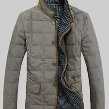HOT Горячая Зимняя Мужская Новая мода среднего возраста бизнес лидер перо вниз хлопок одежда тонкий