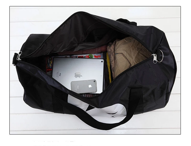  Large Nylon Material Waterproof Travel Bag Gym Bag Five-Pointed Star Large Capacity Women And Men B - 32858341288