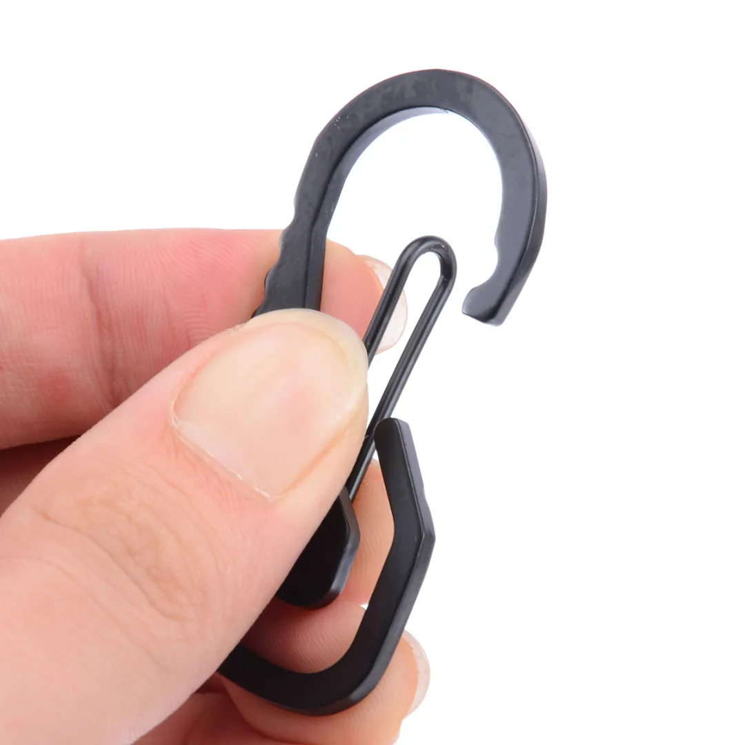 1Pcs Stainless Steel Buckle Carabiner Keychain Hook Multi-functional Key Ring Clip Hanging Outdoor Tools For Camping Hiking