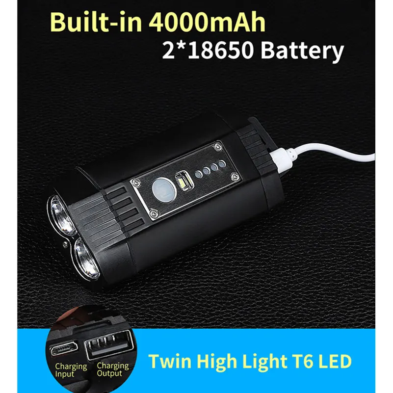 Discount WEST BIKING Bike Light 4000mAh Battery USB Rechargeable Cycling Headlight Dual T6 LED Flashlight Lamp Waterproof Bicycle Lights 1 Discount WEST BIKING Bike Light 4000mAh Battery USB Rechargeable Cycling Headlight Dual T6 LED Flashlight Lamp Waterproof Bicycle Lights 1