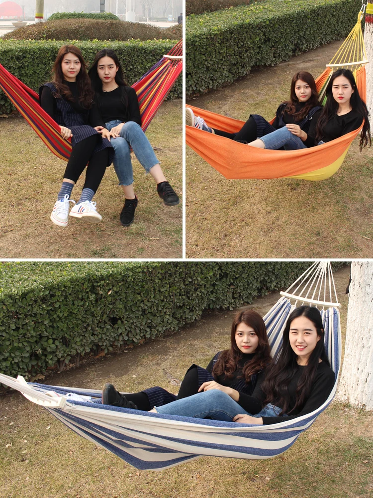 

Luantu hammock outdoor single double swing student indoor dormitory dormitory thick canvas camping anti-rollover chair
