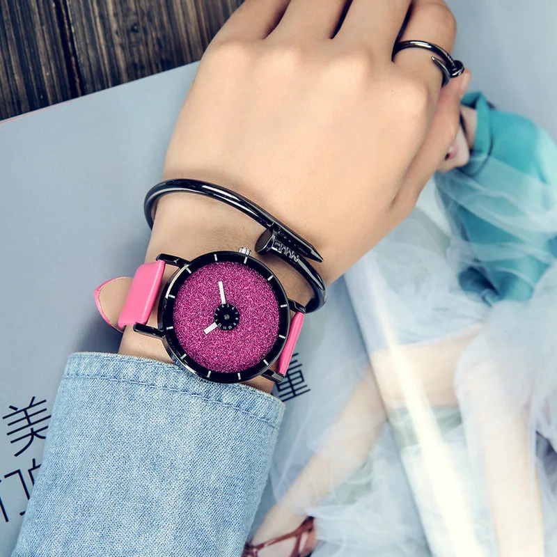 

AICSRAD 2019 Creative Fashion Starry Sky Women Watches Luxury Stainless Steel Quartz Leather Strap Colock Wristwatch for Ladies