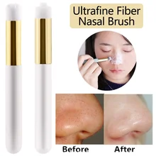 Носовая щетка для глубокой очистки пор портативная мягкая двойная щетка для мытья лица ультратонкое волокно щетка для удаления угрей