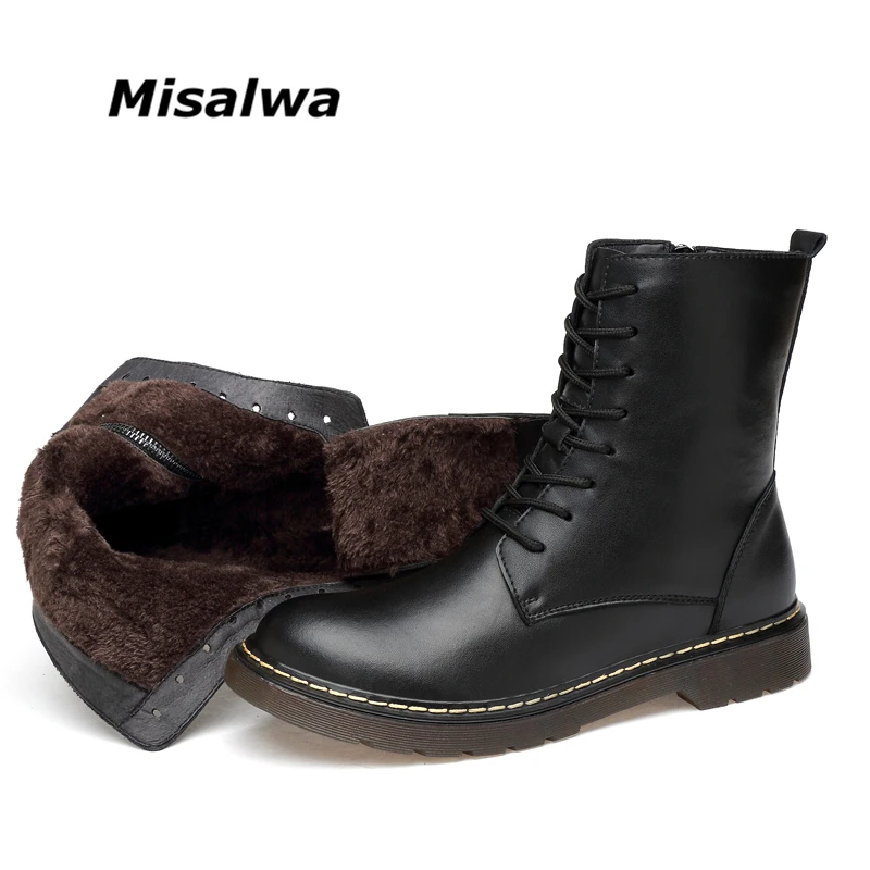 

Misalwa 34-47 Big Size Designer Luxury Mid-Calf Men Leather Boot Russian Style Non-slip Men Lovers Couple Girls Lady Boots